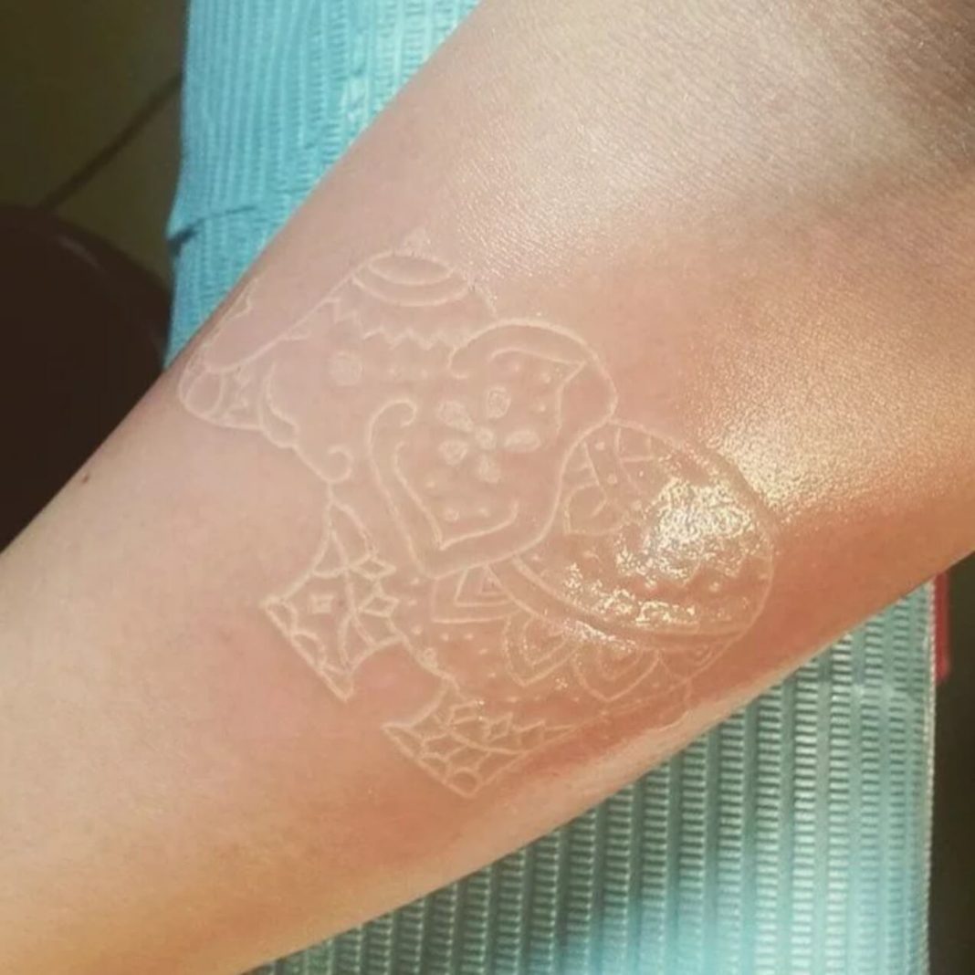 25+ Beautiful White Ink Tattoos That You Will Love It