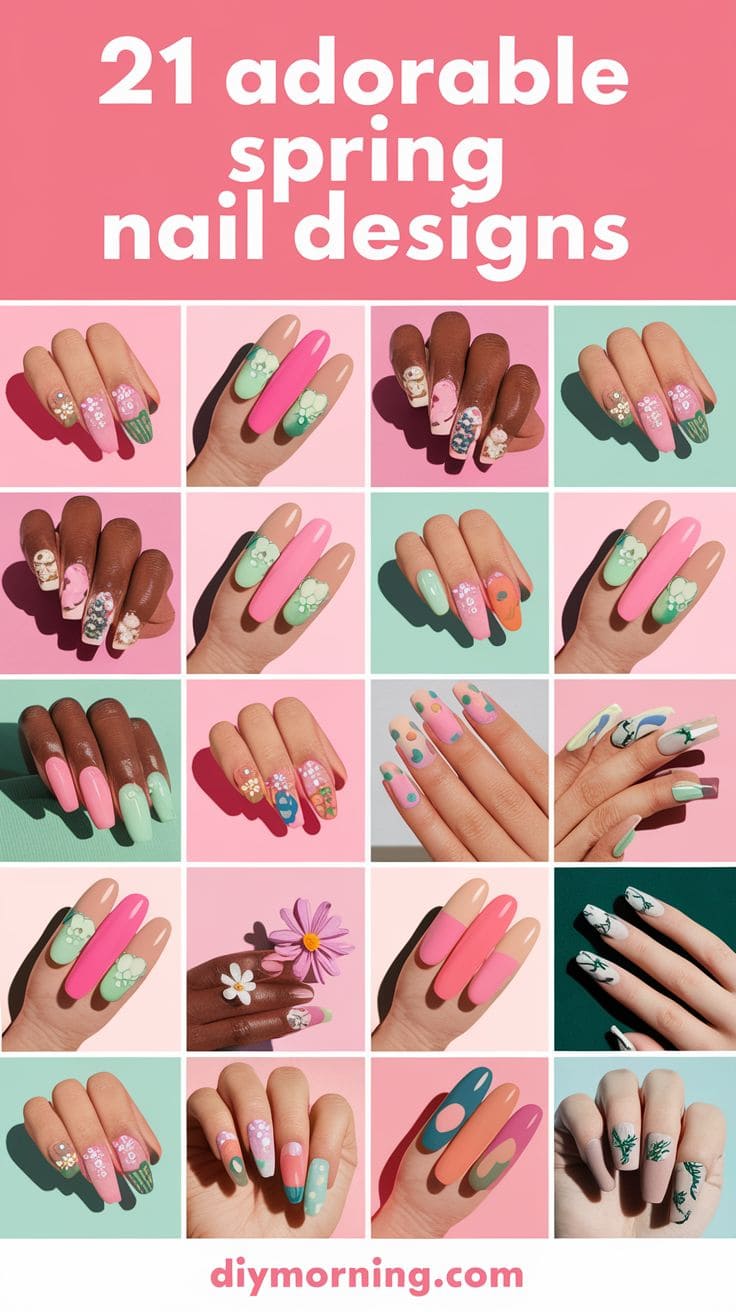 21 Adorable Spring Nail Designs You Need to Try - DIY Morning