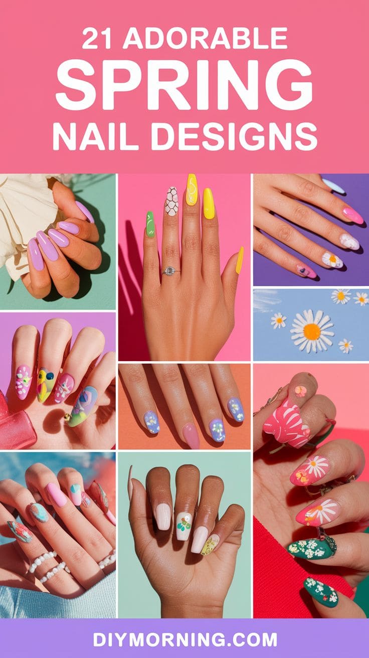 21 Adorable Spring Nail Designs You Need to Try - DIY Morning