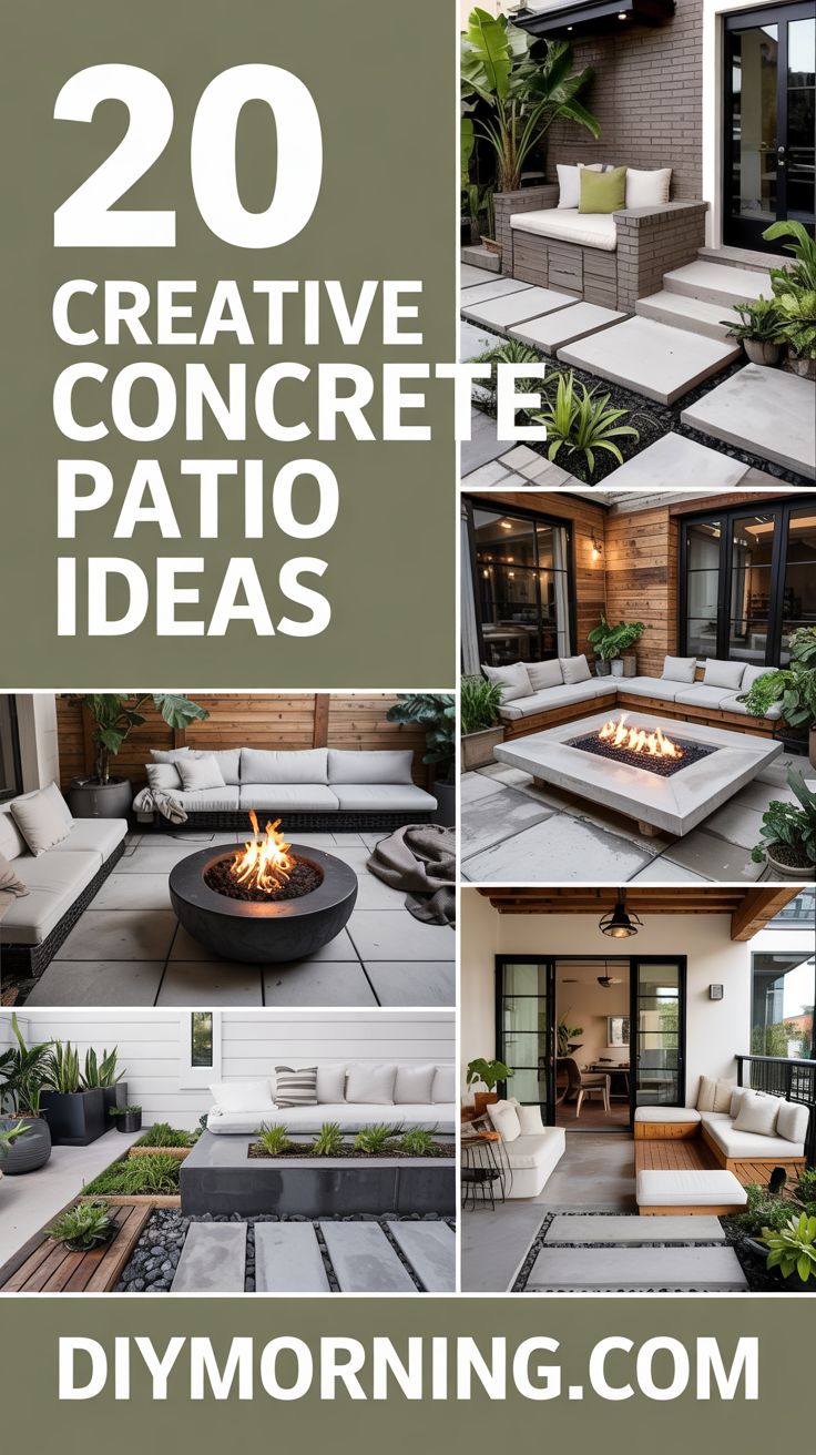 20 Creative Concrete Patio Ideas to Transform Your Outdoor Space - DIY ...